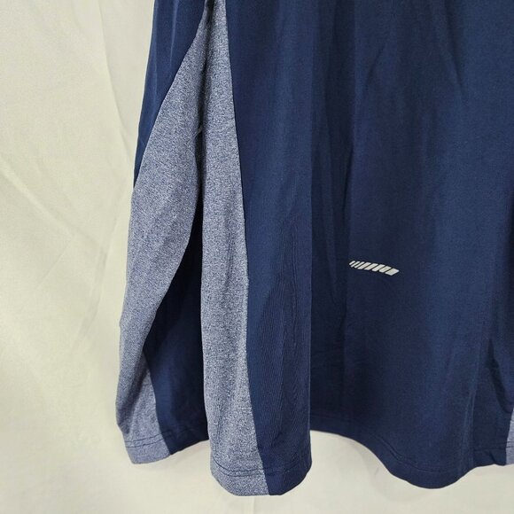 Sport-Tek Long Sleeve 1/4 Zip Pullover Mens Size L Navy Blue Shirt - Picture 11 of 12